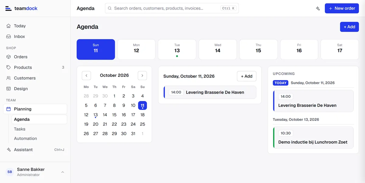 The agenda: this week, the month and what is coming up.